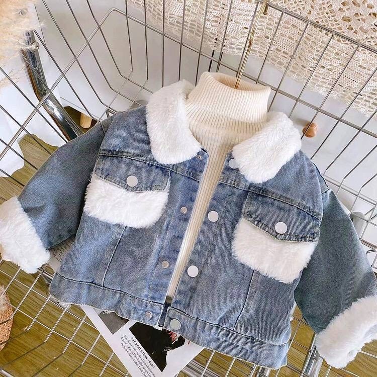 джинсовая куртка для девочек,куртка джинсовая детская,куртка джинсовая,джинсовая куртка пул энд бир с мехом,джинсовая куртка некст детская