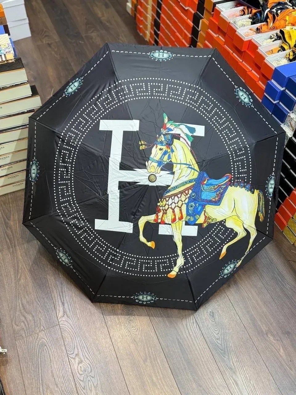 зонт hermes,зонтик гермес,зонт,зонт большой,зонт хермес