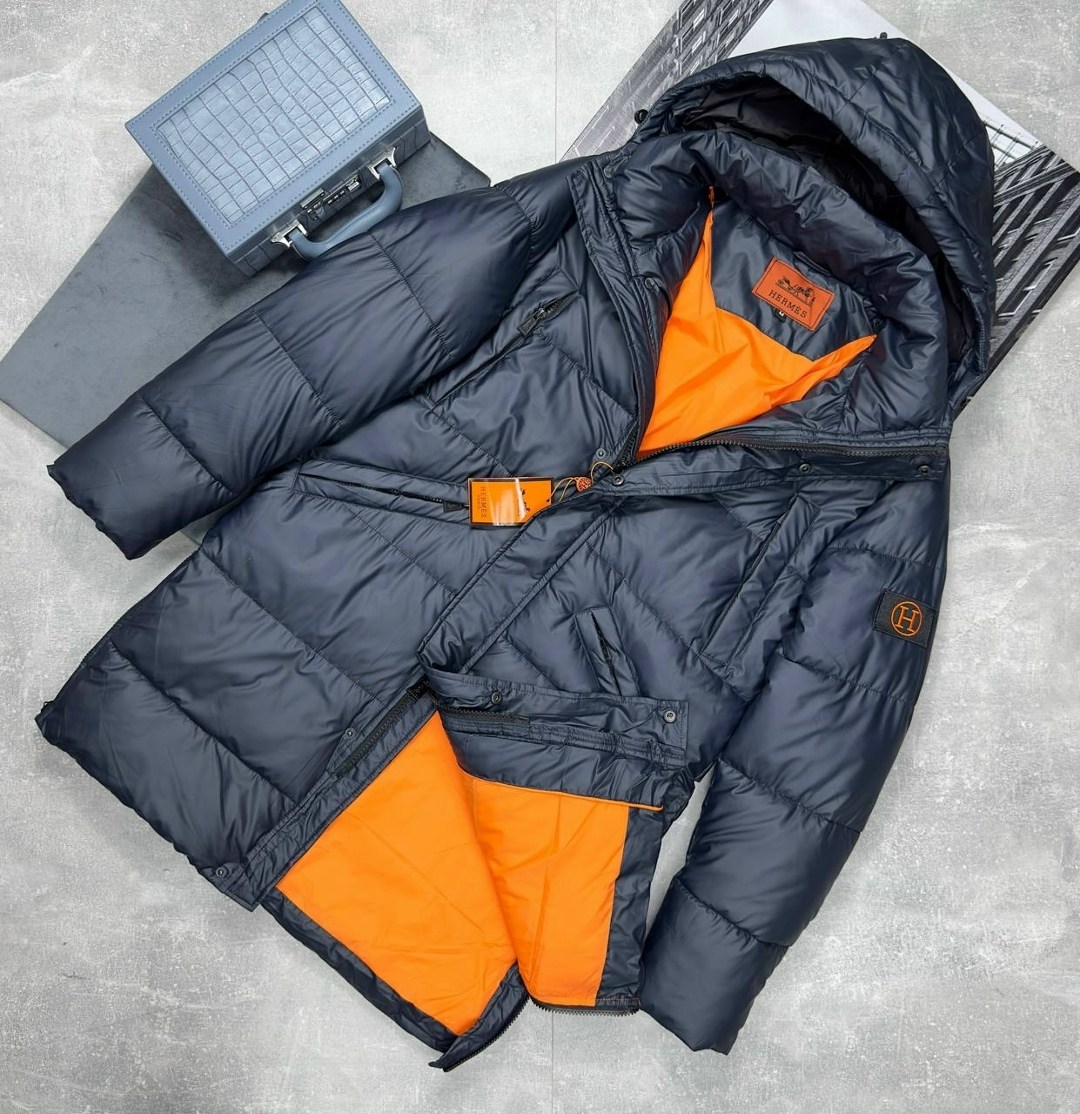 мужская зимняя куртка hermes,брендовая мужская зимняя куртка,зимняя куртка hermes,пуховик мужской hermes,мужская зимняя куртка hermes (premium)