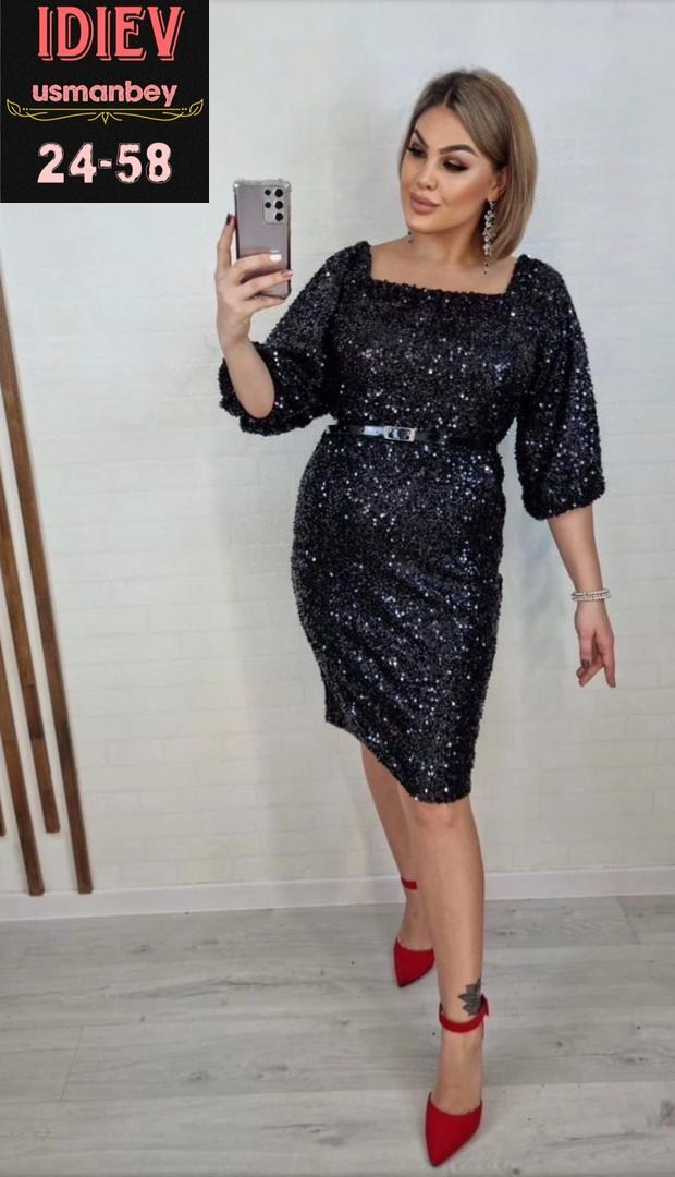 платье женское вечернее больших размеров с пайетками,платье женское,женское платье ткань с пайетками,платье 👗,платье женское с пайетками