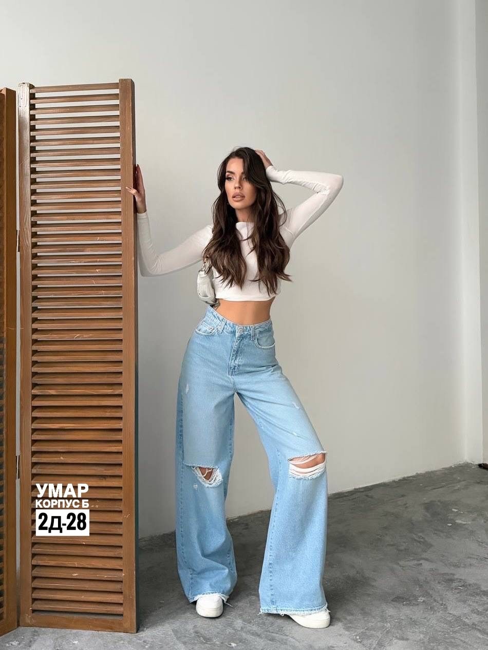 женские джинсы,джинсы женские широкие,джинсы широкие,джинсы трубы рваные,джинсы брюки