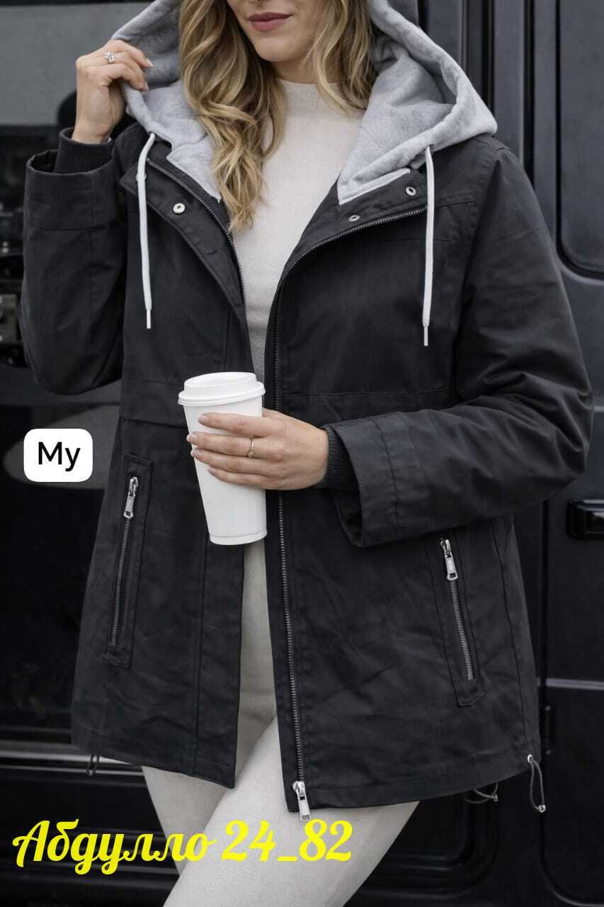 куртка женская,удлиненная куртка,куртка,куртка капюшоном,куртка женская серая размер 46