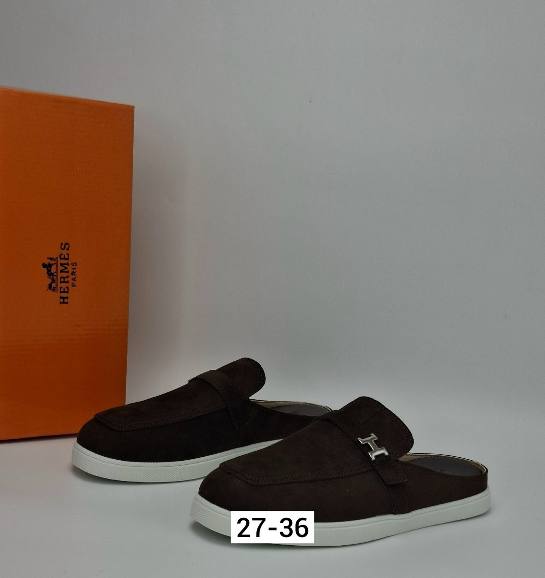 ,шлепанцы hermes,лоферы hermes,мюли мужские,мужские темно-коричневые лоферы из замши hermes