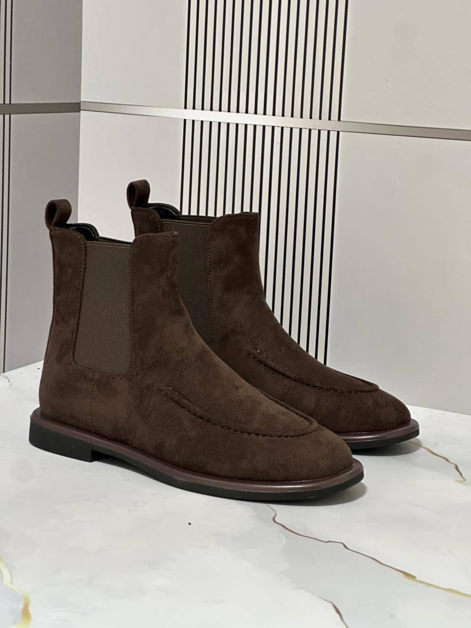 ,замшевые ботинки челси medicine коричневый,замшевые ботинки челси tod's коричневый,ботинки челси,ботинки челси мужские