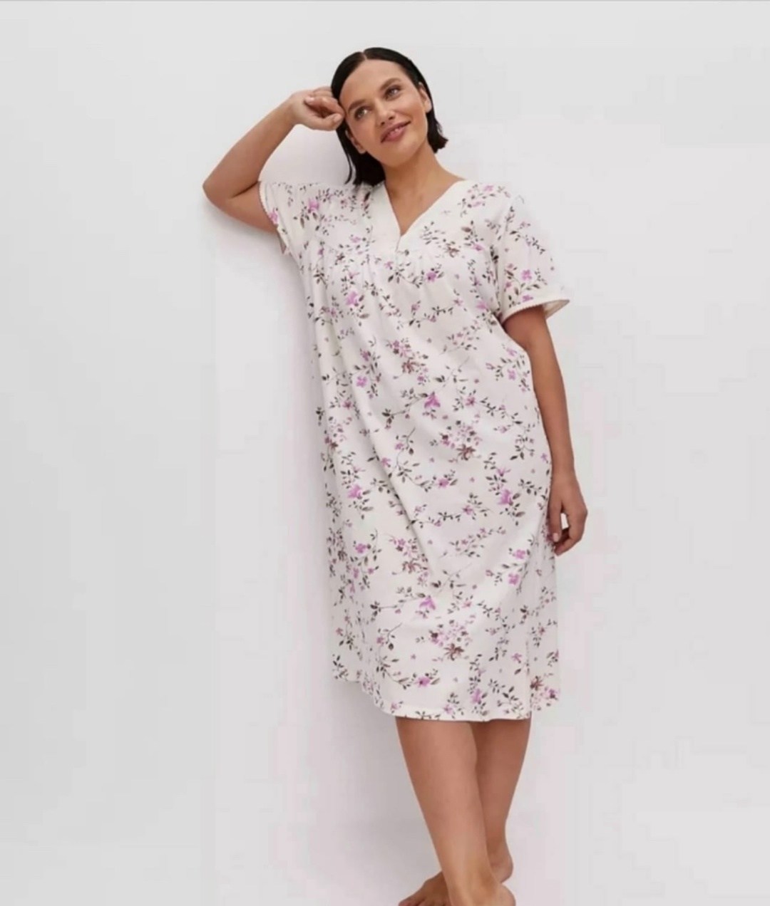 ночная сорочка трикотажная хлопок mironia,ночная сорочка mironia,ночная сорочка трикотажная хлопок,cорочка ночная женская,ночная сорочка большие размеры