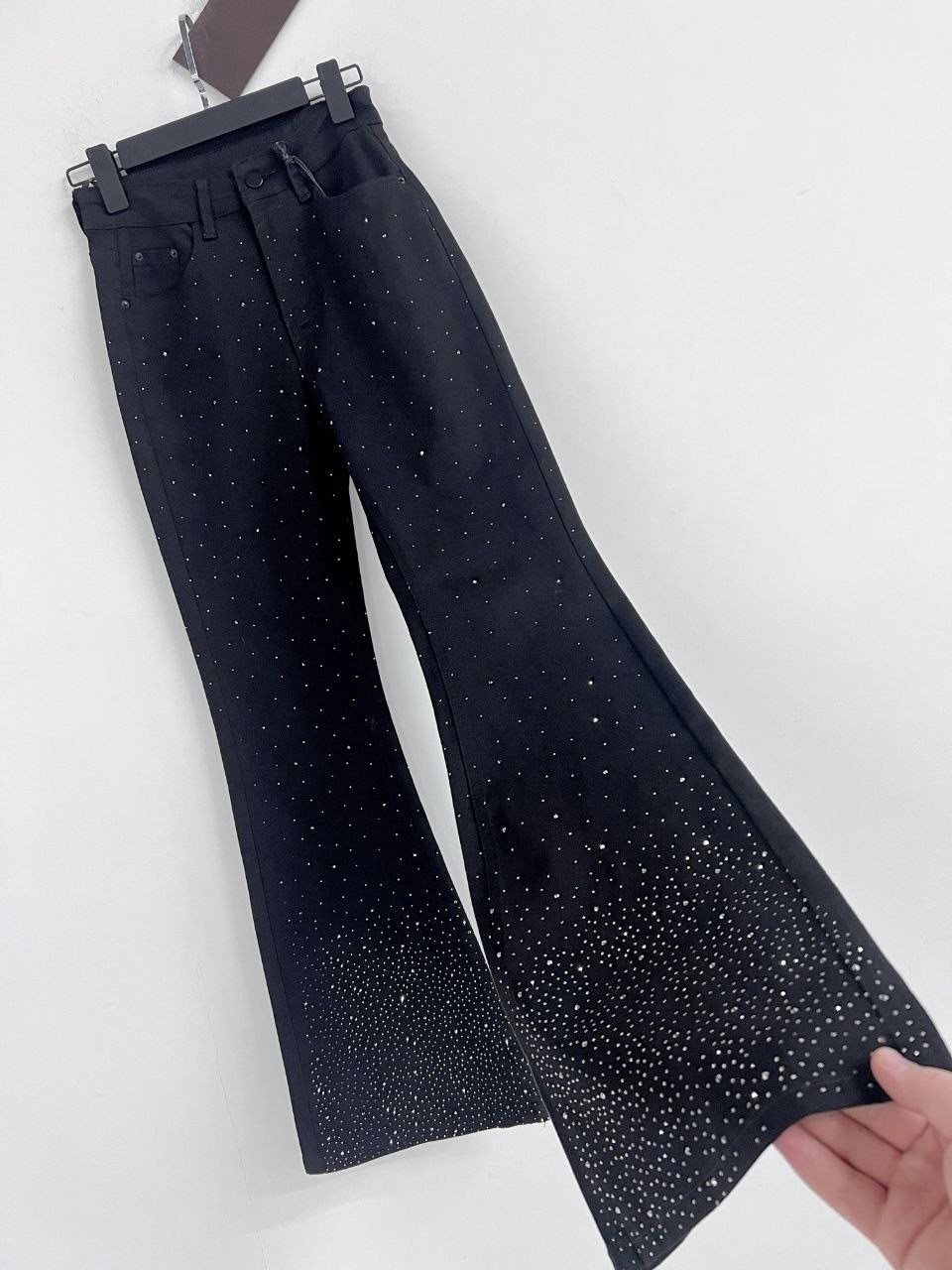 брюки со стразами,прозрачные блестящие брюки,блестящие брюки,брюки клеш,расклешенные брюки