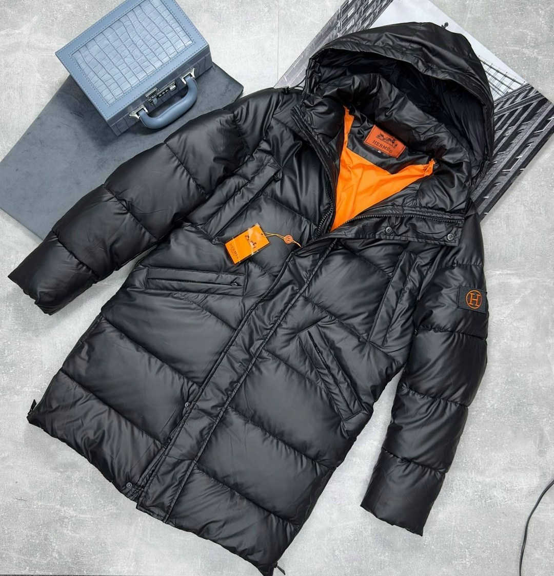 мужская зимняя куртка hermes,брендовая мужская зимняя куртка,зимняя куртка hermes,пуховик мужской hermes,мужская зимняя куртка hermes (premium)