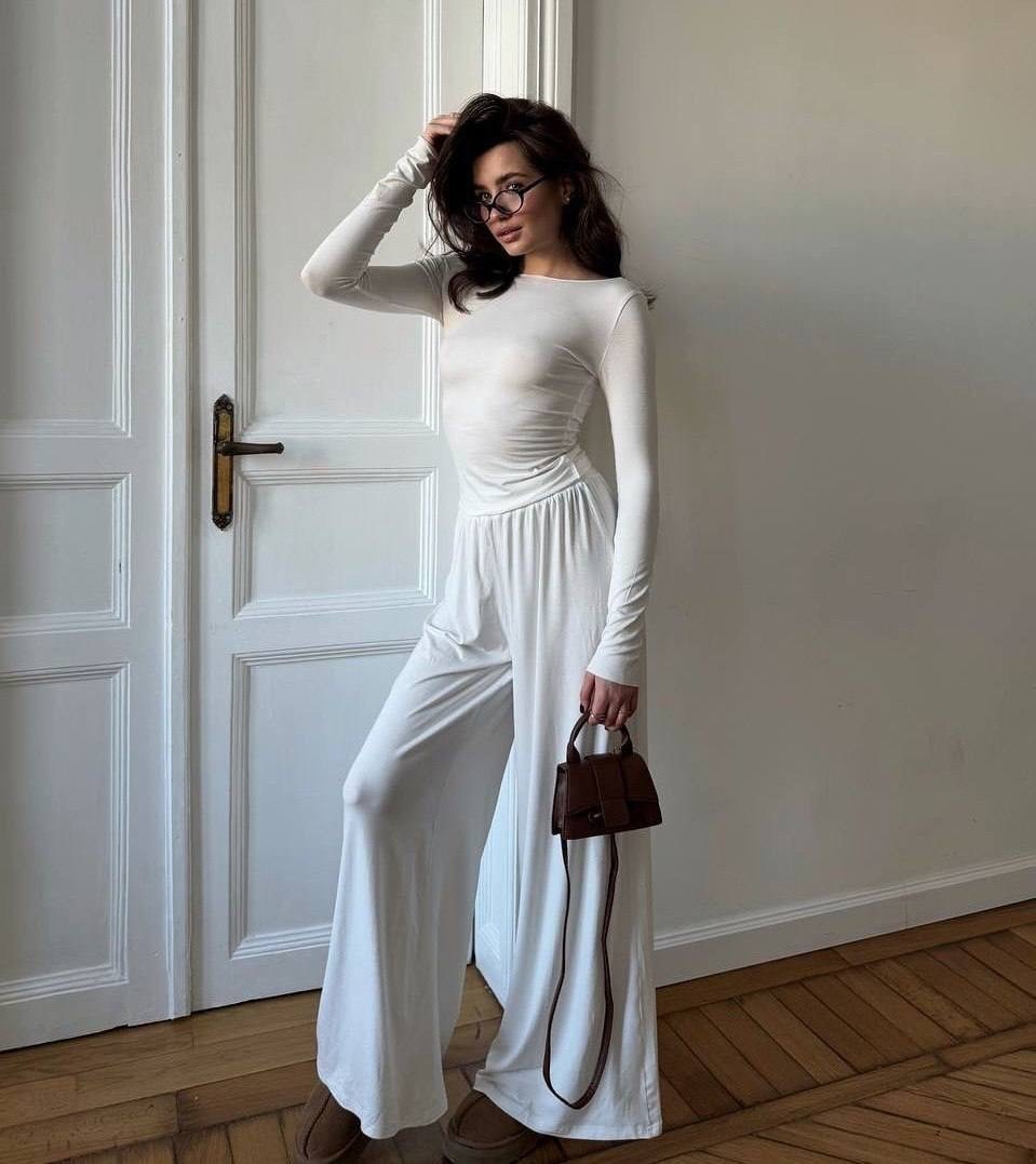 костюм с брюками,трикотажные костюмы,костюм с брюками палаццо,широкие штаны палаццо,брюки палаццо