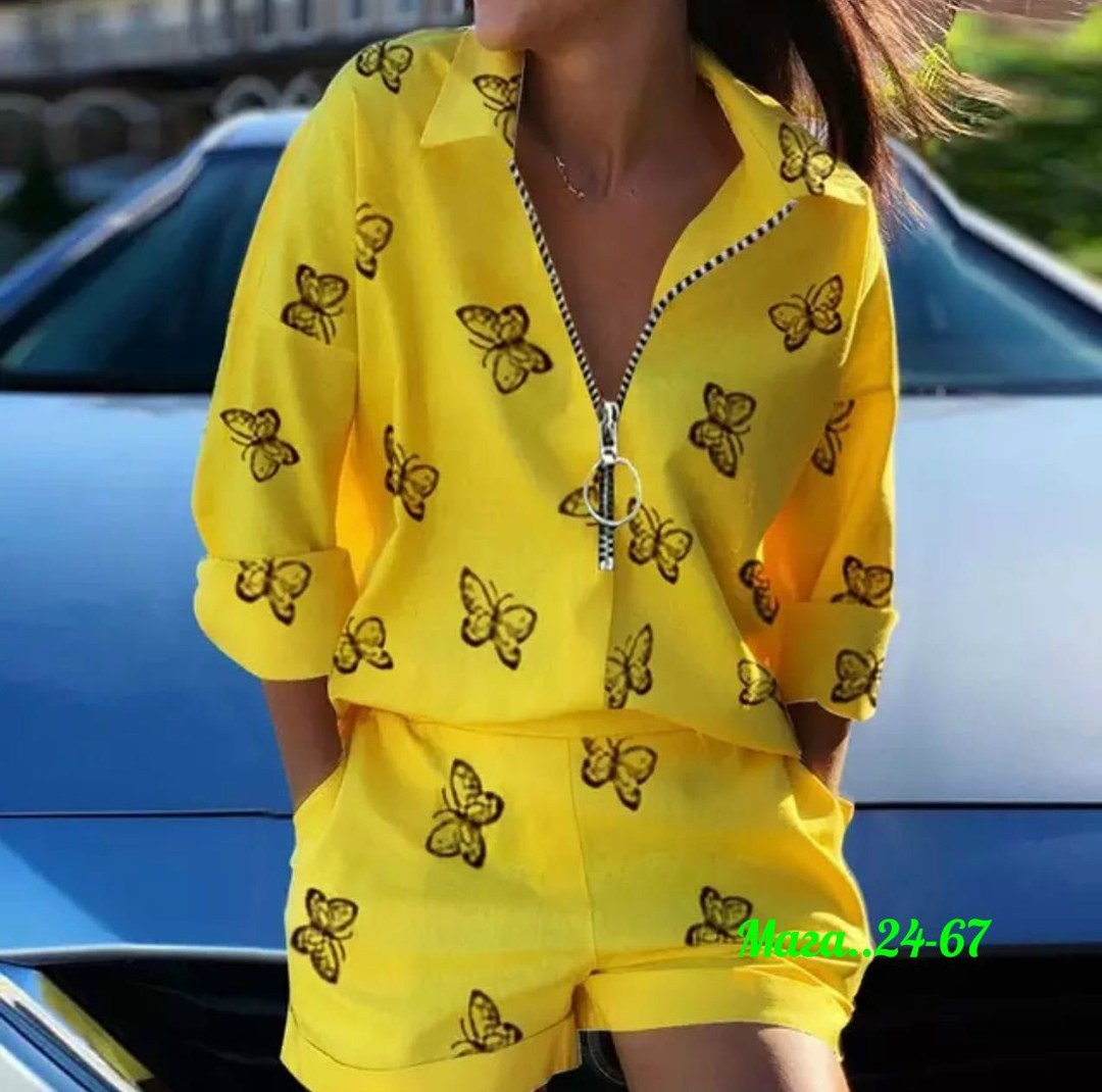 летний женский костюм,женский костюм с шортами,стильная рубашка,костюм с принтом,женская модная рубашка