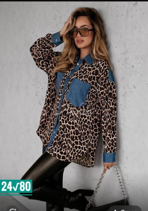 женские джинсовые рубашки,женские рубашки,повседневная рубашка,джинсовая рубашка,леопардовая рубашка