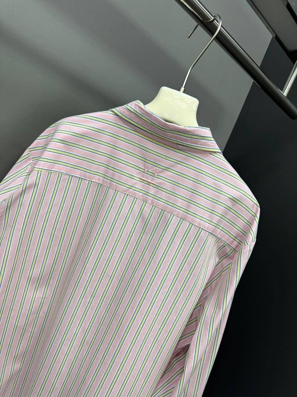 хлопковая рубашка в полоску оверсайз cosmo brand,хлопковая рубашка в полоску оверсайз,zara рубашка в полоску оверсайз розовый,рубашка оверсайз в полоску розовая,женская рубашка в полоску
