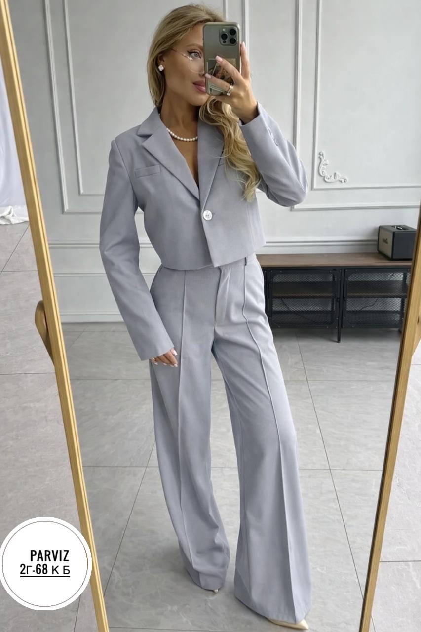 костюм двойка брючный классический с пиджаком kulberries,брючный костюм серый,костюм брючный деловой палаццо li-style,брючный костюм женский,брючный костюм