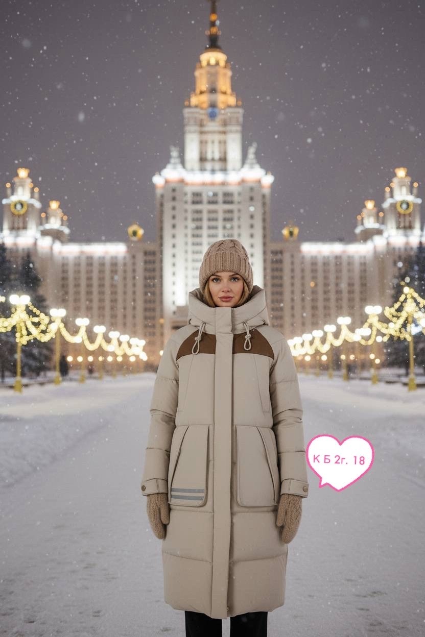 куртка зимняя женская,куртка длинная женская с капюшоном scw-iw582-cr beige,пуховик зимний,зимняя верхняя одежда,пуховик зимний пальто