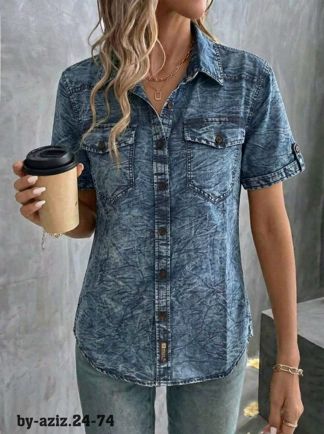 рубашка джинсовая женская,джинсовая рубашка для женщин,джинсовая рубашка,джинсовая блузка,женская джинсовая рубашка с коротким рукавом