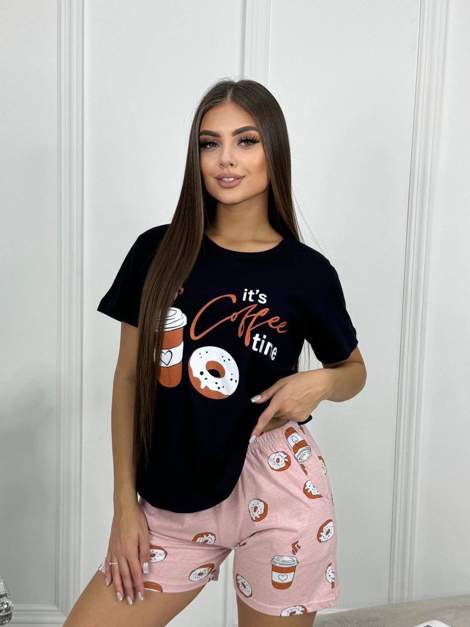 пижама женская,женская пижама с шортами,пижама,комплект пижама,пижама с шортами