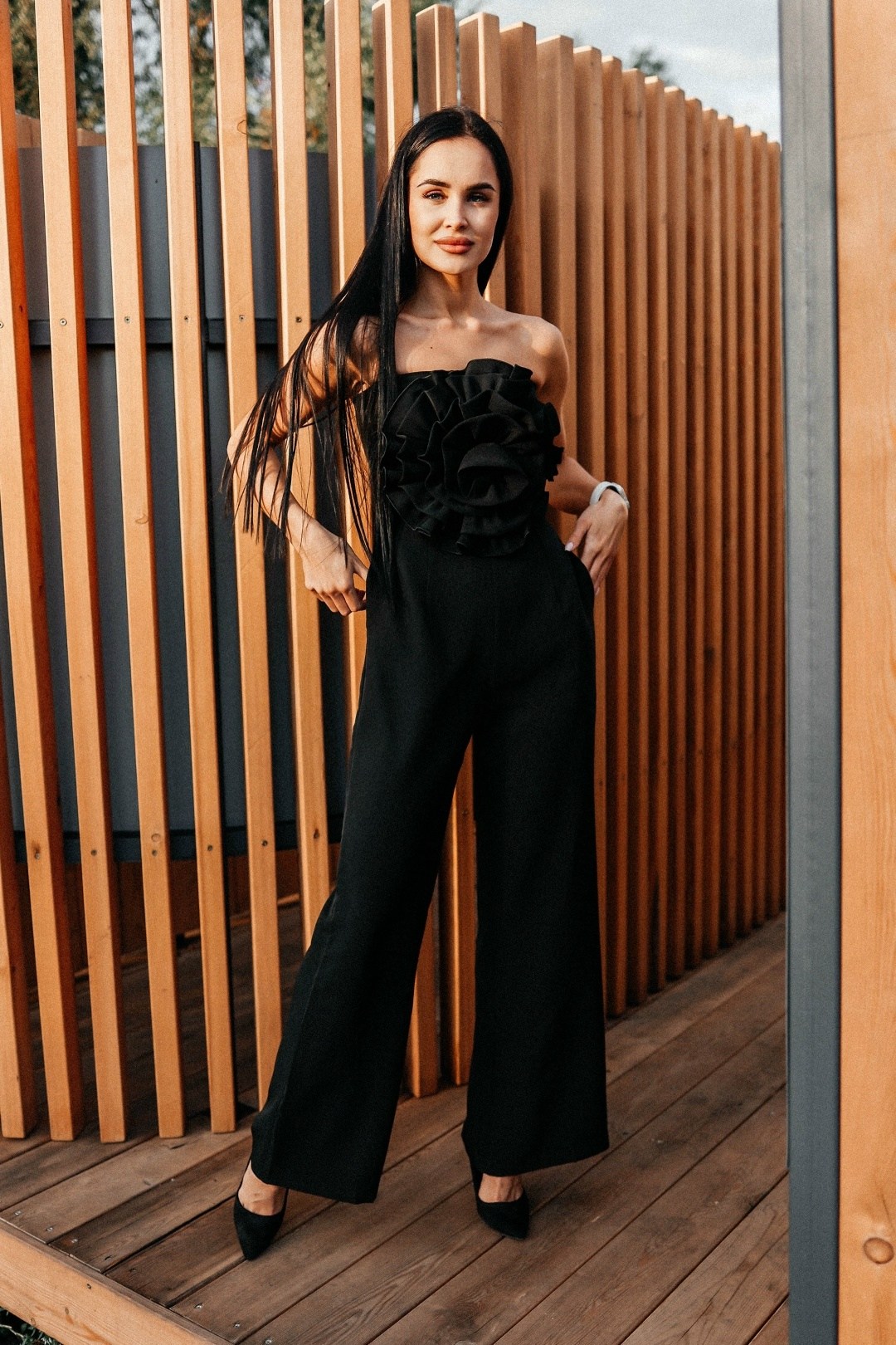 женские комбинезоны,брючный костюм с корсетом,девушка,вечерний комбинезон,стильный комбинезон