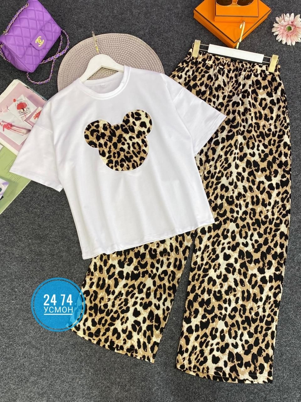 пижама женская,леопардовые костюмы,пижама тройка,женские костюмы,домашняя одежда пижама