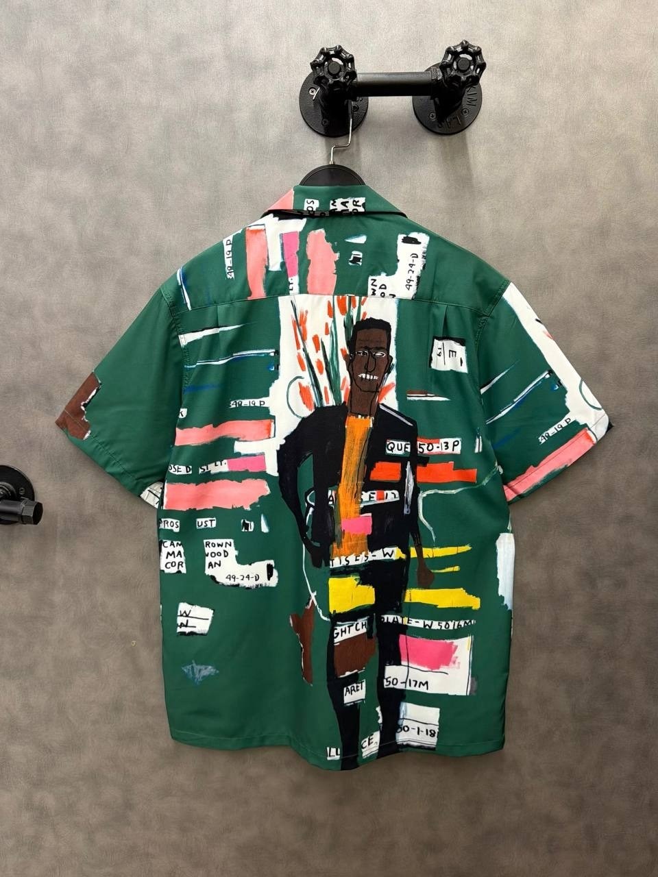 рубашка с принтом,jean-michel basquiat s/s hawaiian shirt,рубашка с принтом мужская,рубашки wacko maria,wacko maria jean-michel basquiat type 4 hawaiian shirt