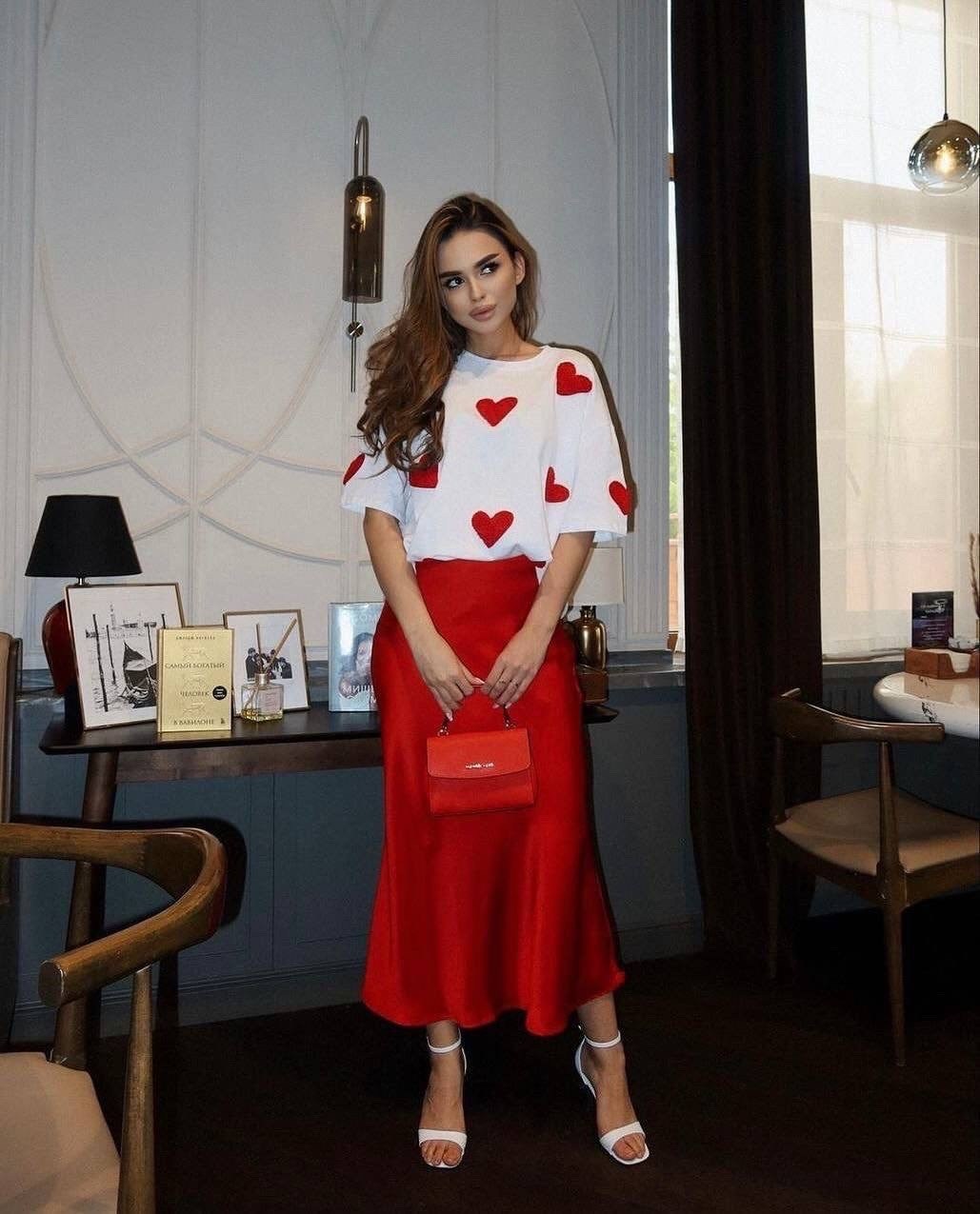 атласная юбка с высоким,юбка свободного кроя,шелковые юбки,юбка атласная миди,юбка атласная миди shop&cub777