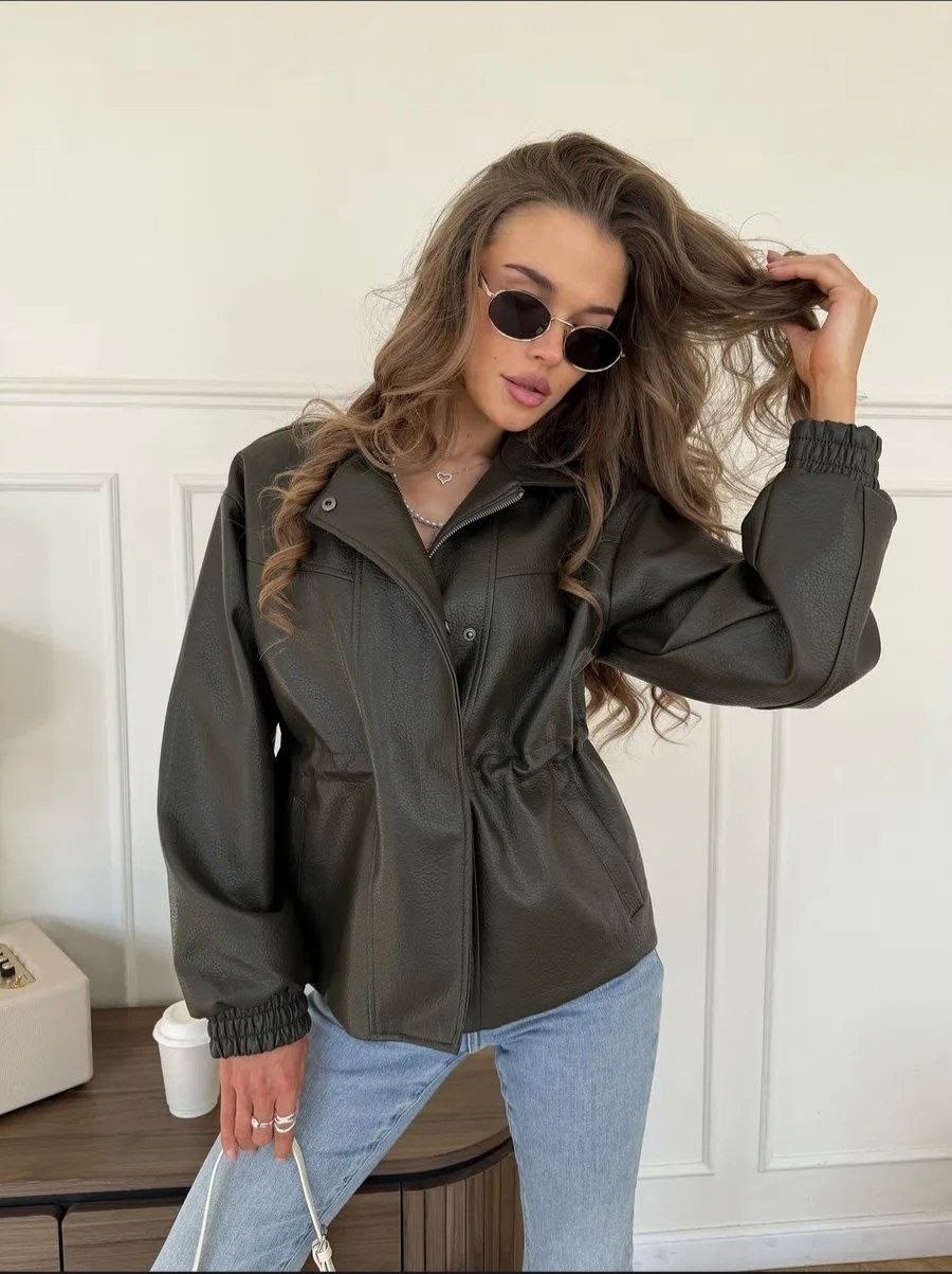 куртка женская из искусственной кожи,женская кожаная куртка,куртка кожаная,модные кожаные куртки,женская кожаная куртка-бомбер