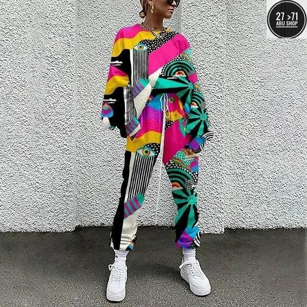 женский спортивный костюм из двух предметов,женские спортивные костюмы из 2 предметов,спортивный костюм с принтом,женские спортивные костюмы,спортивные костюм