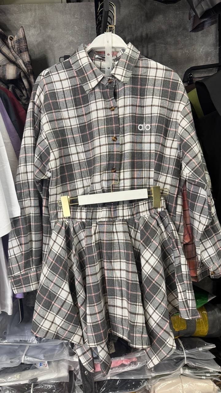 костюм с юбкой и рубашкой в клетку,костюм в клетку,костюм с короткой юбкой и рубашкой в клетку moonchild,костюм женский с юбкой и рубашкой школьный в клетку,костюм с юбкой и рубашкой