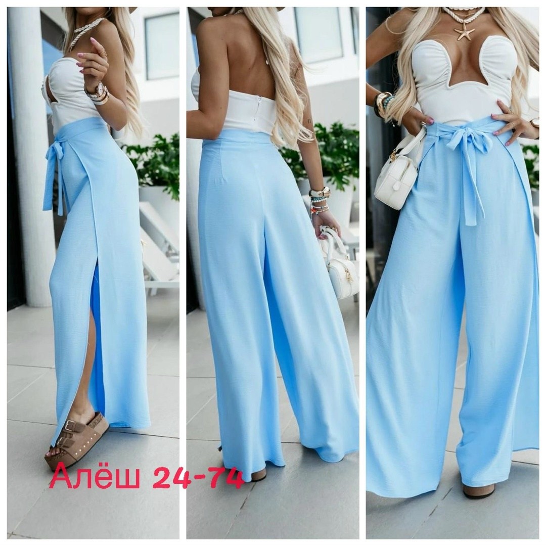 женские легкие брюки,женские широкие брюки,брюки модные,брюки летние палаццо,брюки комплект