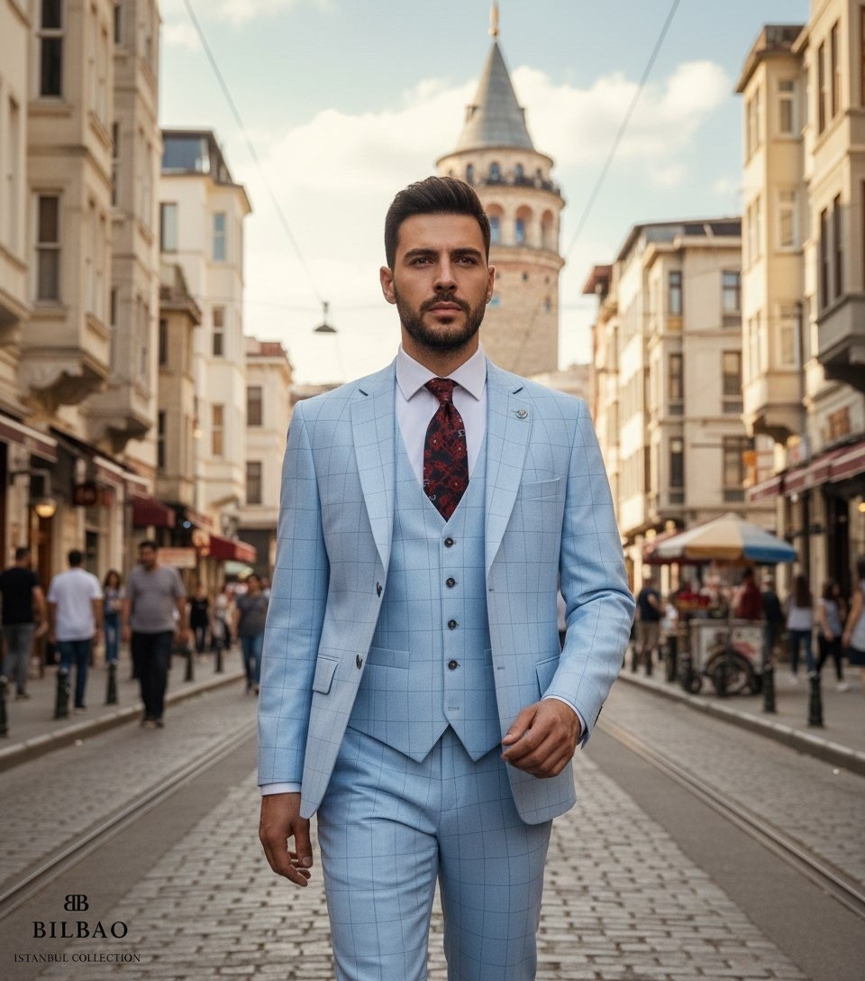 костюм голубой,костюм классический,мужской костюм,костюм тройка голубой,костюм для жениха