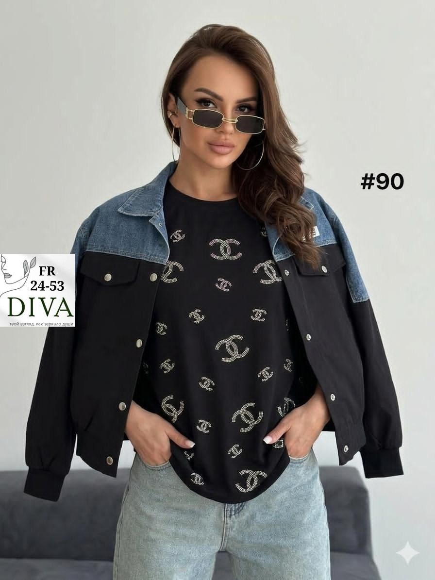 женская футболка,стильные костюмы,женская футболка со стразами,футболки модные,футболка со стразами оверсайз