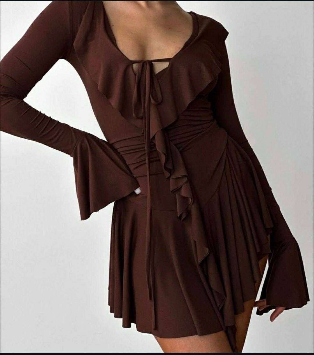 платья женские длинные,платье черное,платье с оборками,женское черное платье,платье женской