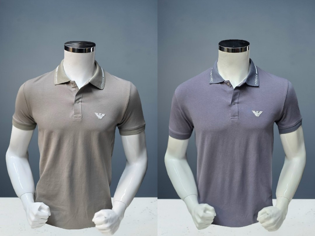 мужская мода,мужская футболка поло,рубашка поло мужская,,серая футболка армани