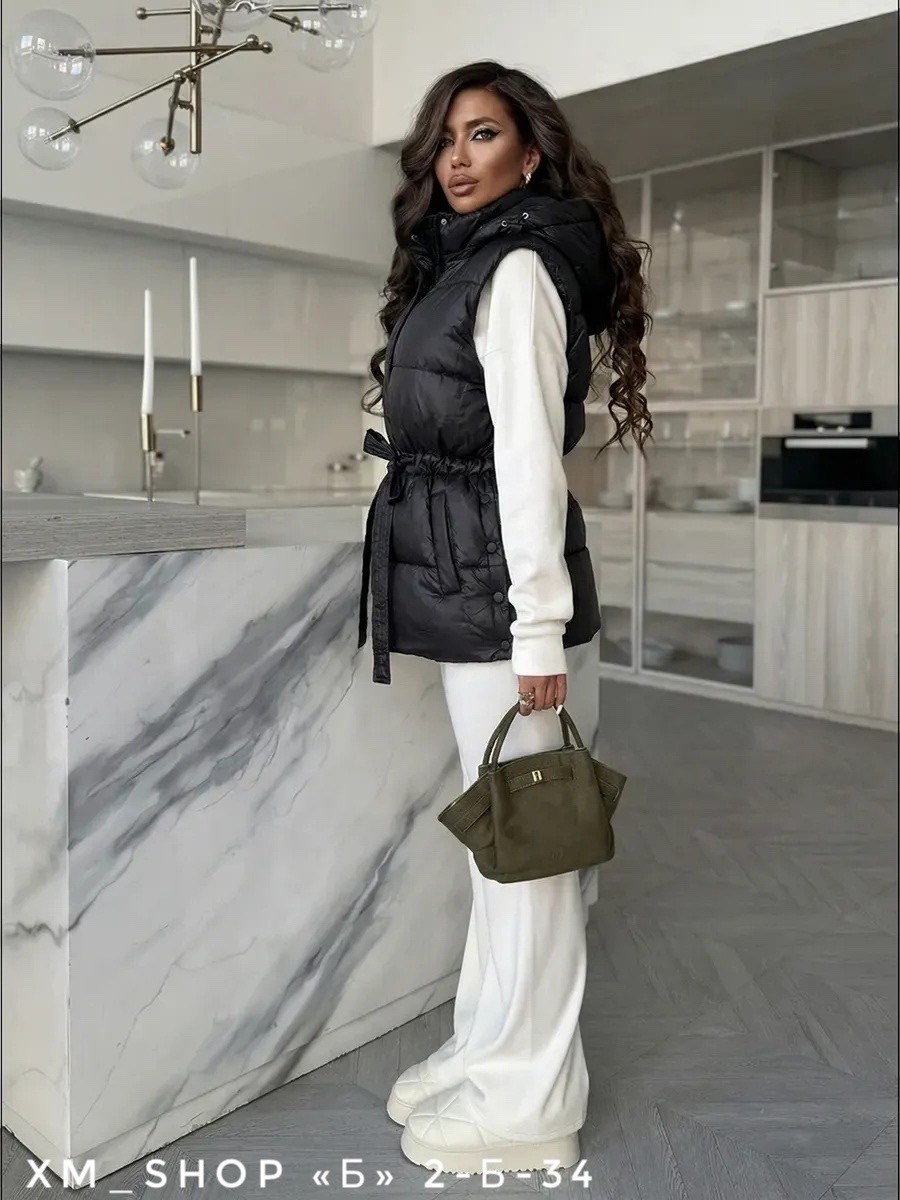 женская жилетка,жилет женский,жилет женский теплый,демисезонная жилетка,жилетка с поясом