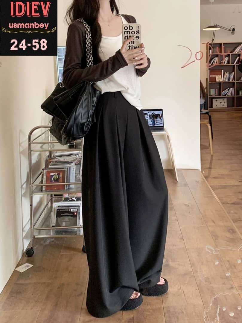 брюки женские повседневные с широкими штанинами,широкие брюки,брюки с широкими штанинами,брюки женские с широкими штанинами,широкие брюки с высокой талией