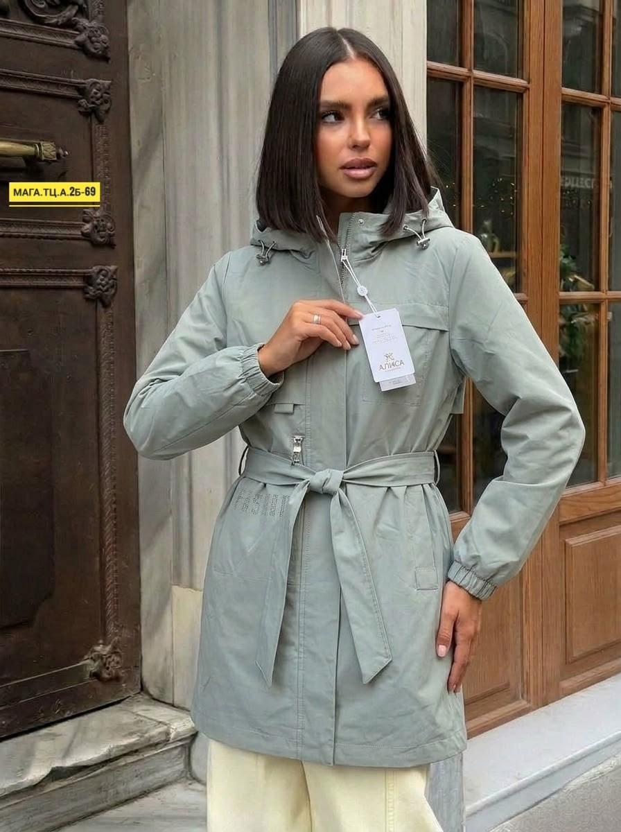 куртка женская,куртка женская бежевая,женская ветровка,плащ женский,куртка демисезонная парка с капюшоном удлиненная laroi 310282260