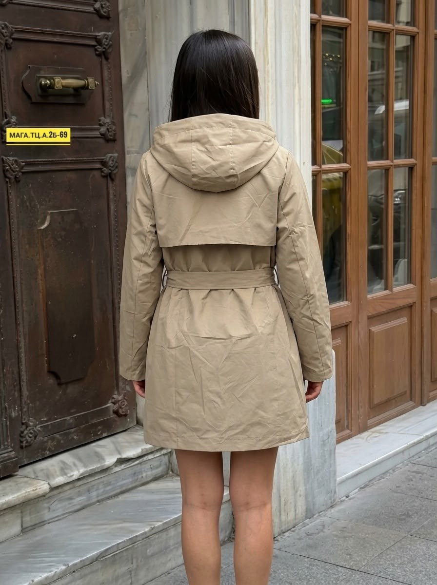 куртка женская,куртка женская бежевая,женская ветровка,плащ женский,куртка демисезонная парка с капюшоном удлиненная laroi 310282260