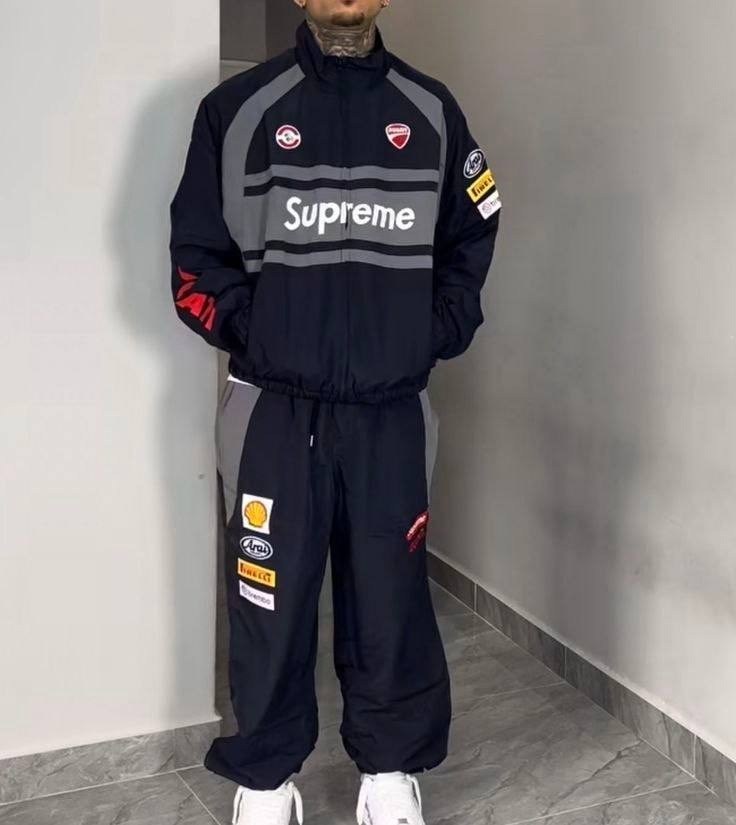 куртка supreme x ducati track jacket черный,суприм куртка,спортивная куртка supreme x ducati черная,ветровка supreme,ветровка supreme черный