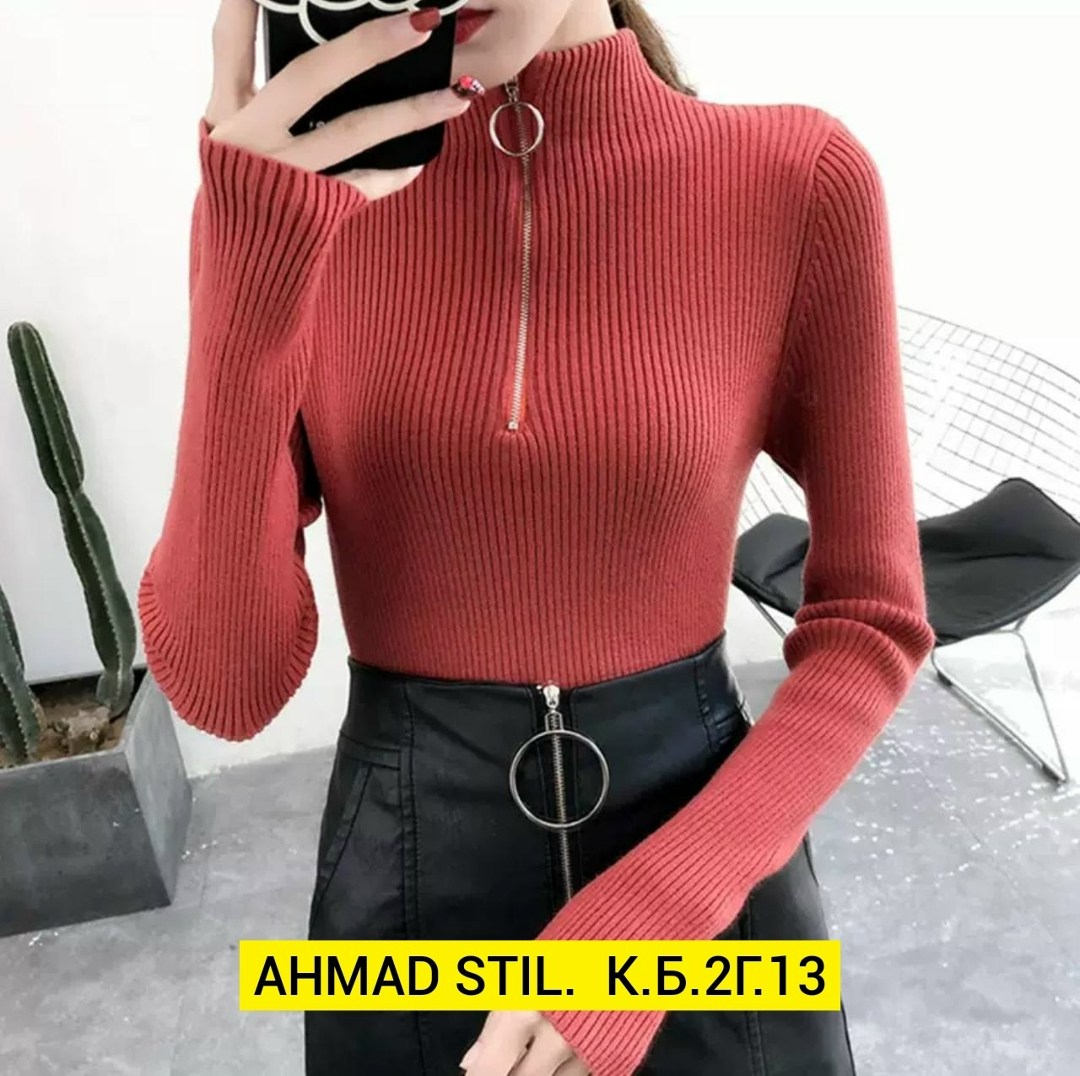 водолазка женская,женская кофта,женский свитер с высоким воротом,водолазка женская в рубчик на молнии,свитера тонкие