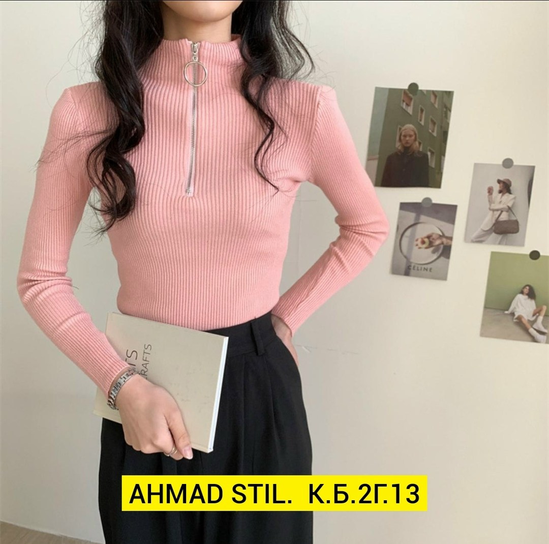 водолазка женская,женская кофта,женский свитер с высоким воротом,водолазка женская в рубчик на молнии,свитера тонкие