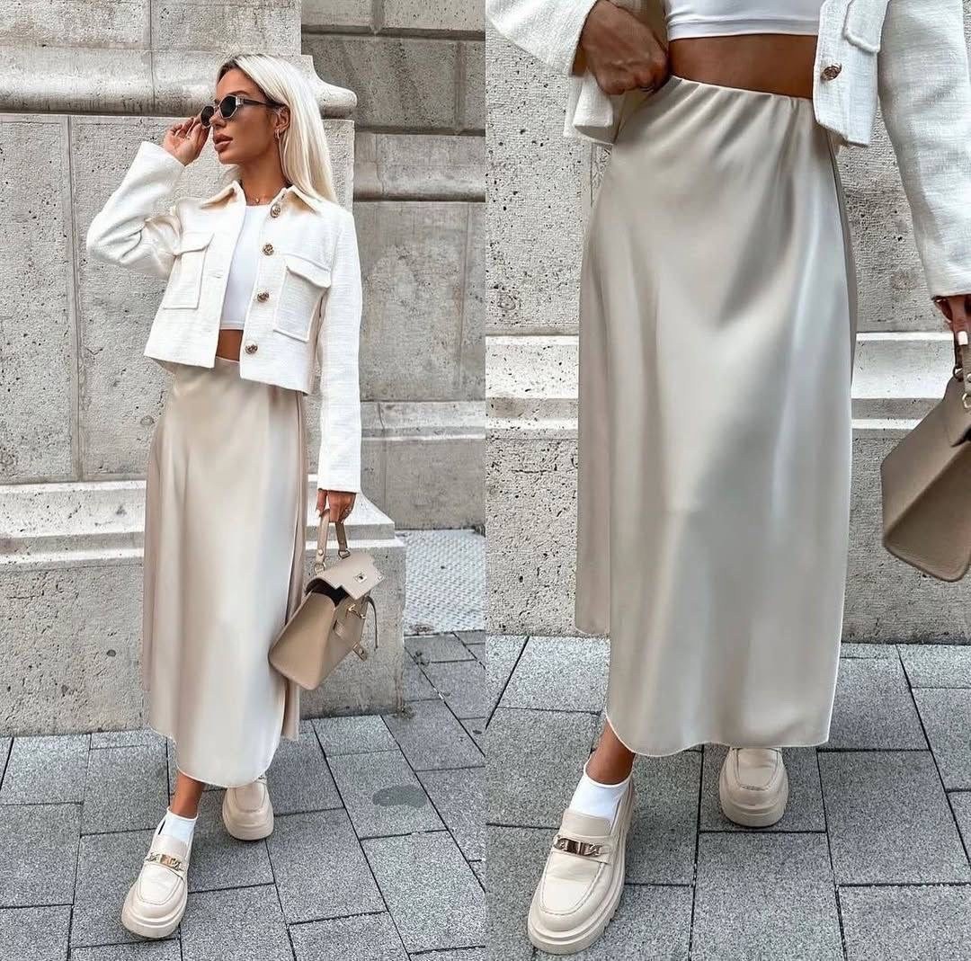 атласная юбка с высоким,юбка свободного кроя,шелковые юбки,юбка атласная миди,юбка атласная миди shop&cub777