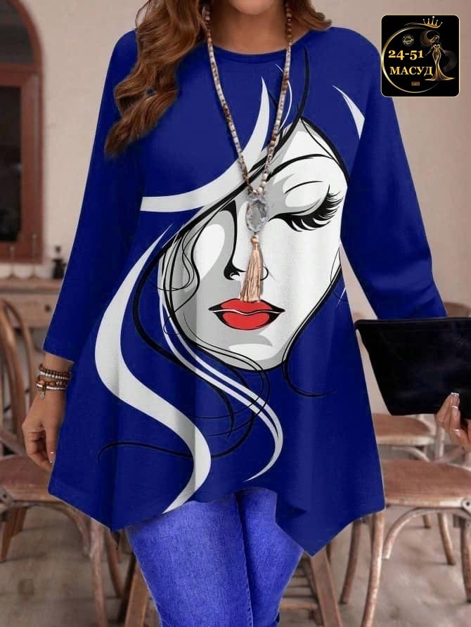 туника большие размеров,кофта женская модная,туника женская,женская кофта,женская туника ткань крепун сублимация