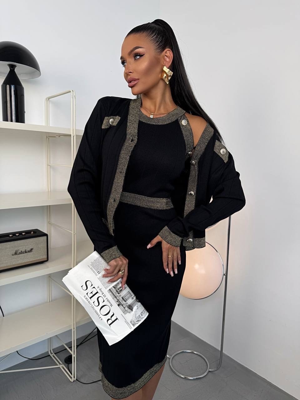 костюм двойка кардиган,костюм двойка,стильные костюмы,костюм с платьем,стильные кардиганы