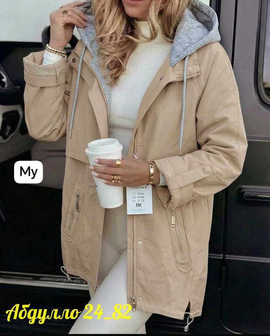 куртка женская,удлиненная куртка,куртка,куртка капюшоном,куртка женская серая размер 46