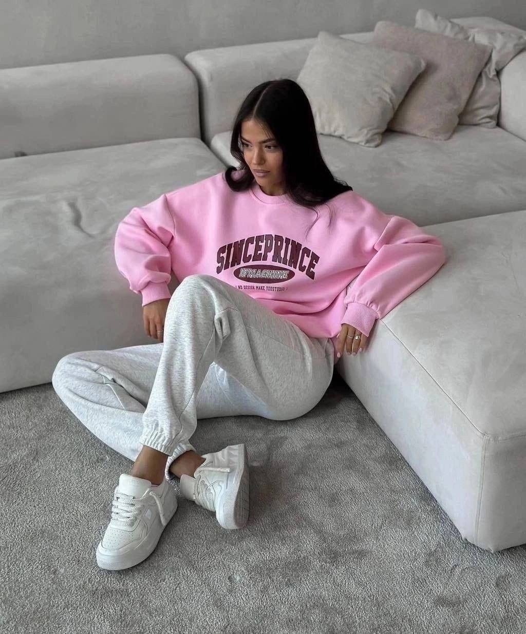 костюм спортивный женский свитшот и штаны,женская спортивная одежда,костюм двойка свитшот + джоггеры,спортивный костюм двухнитка,спортивный костюм