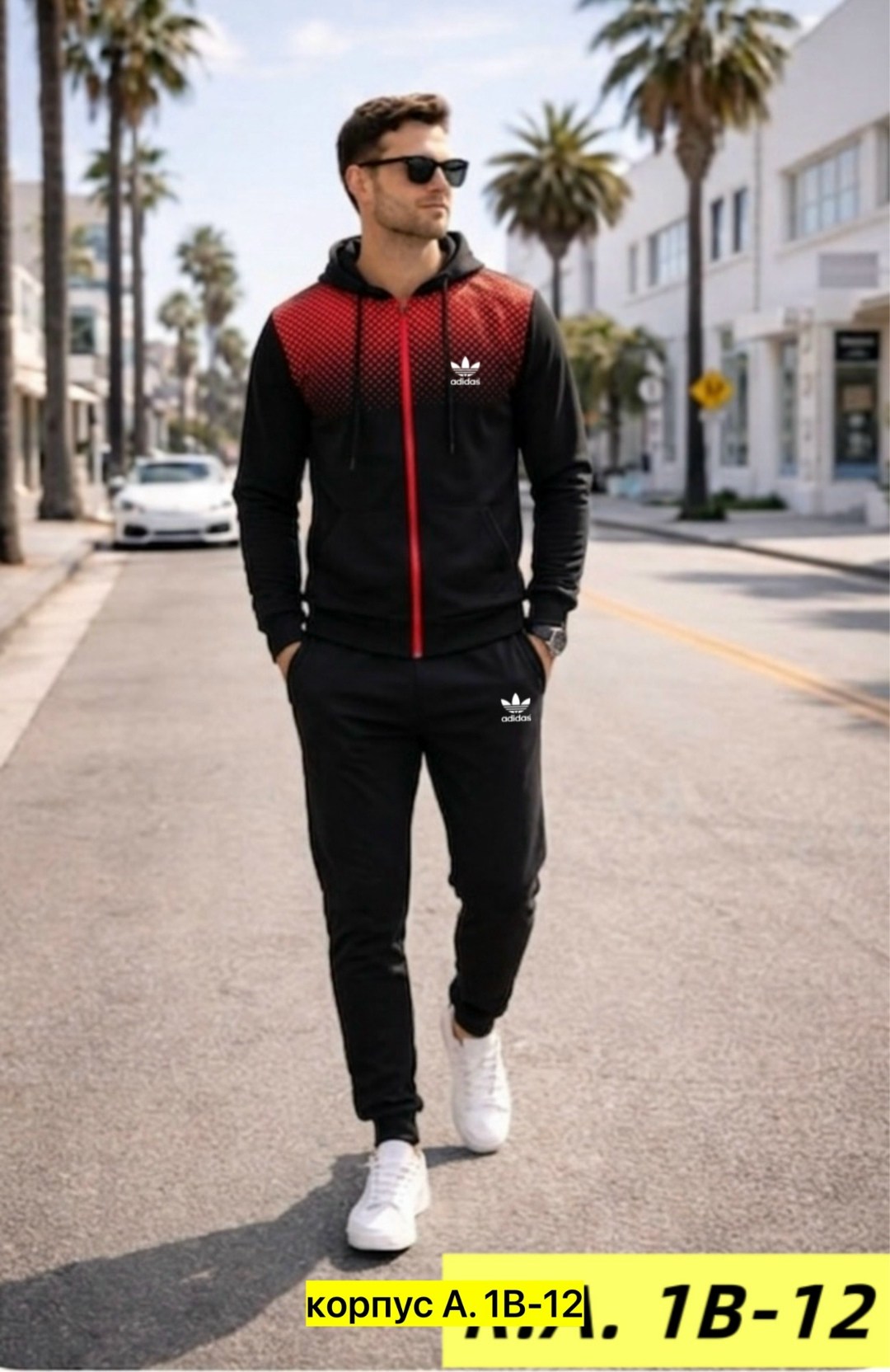 костюм спортивный,мужской трикотажный спортивный костюм адидас черный с красным,мужской спортивный костюм,спортивный костюм адидас,мужская мода