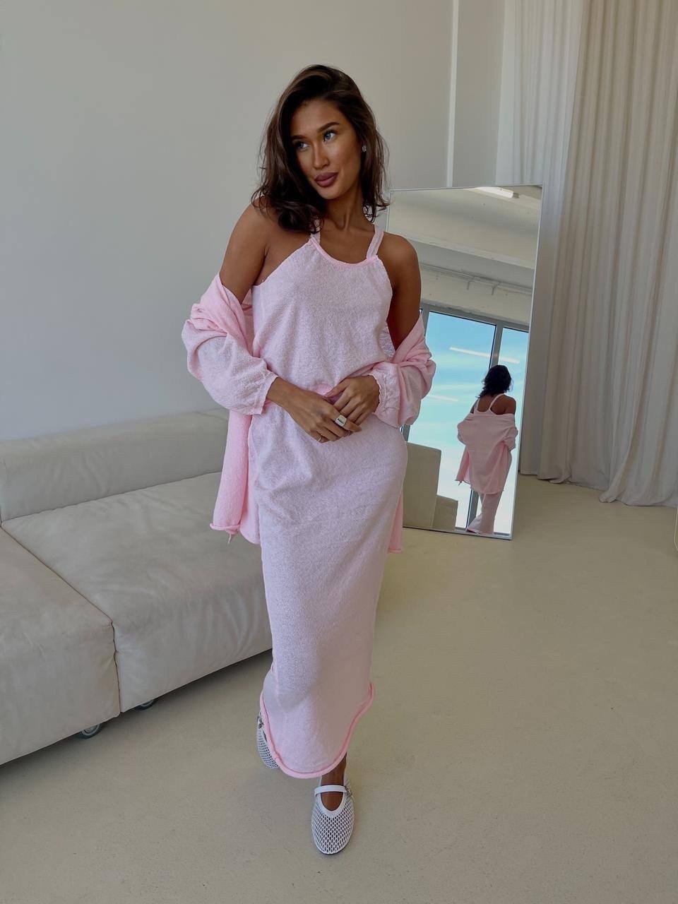 костюмы трикотажные,женский трикотажный костюм с юбкой,элегантные кардиганы,костюм с платьем,костюм тройка женский