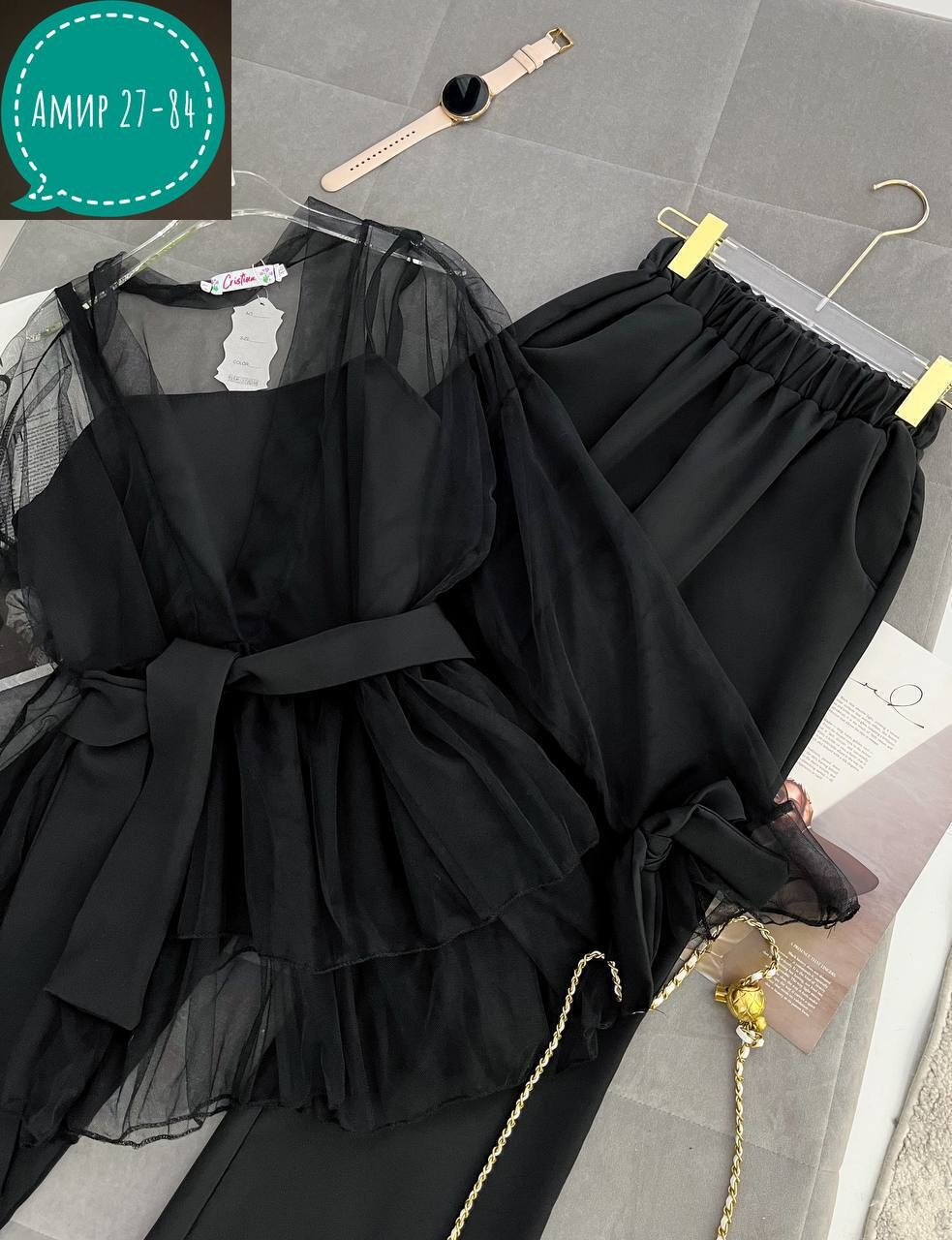 костюм женский тройка,костюм женский,брючный костюм женский,вечерние брючные костюмы,женский костюм тройка ткань барби (накидка аргана)