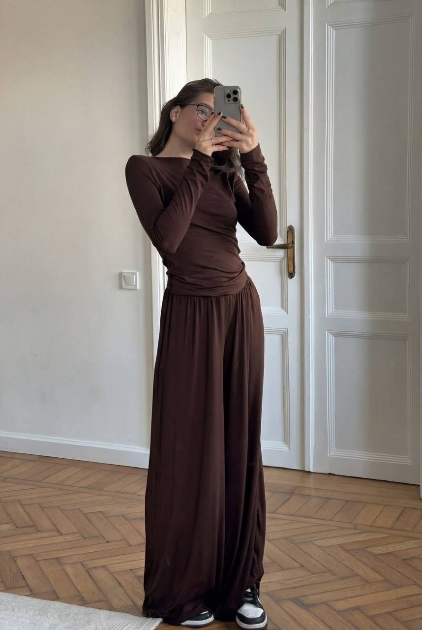 костюм женский,костюм с брюками,костюм лапша с брюками,трикотажный костюм,костюм с широкими брюками