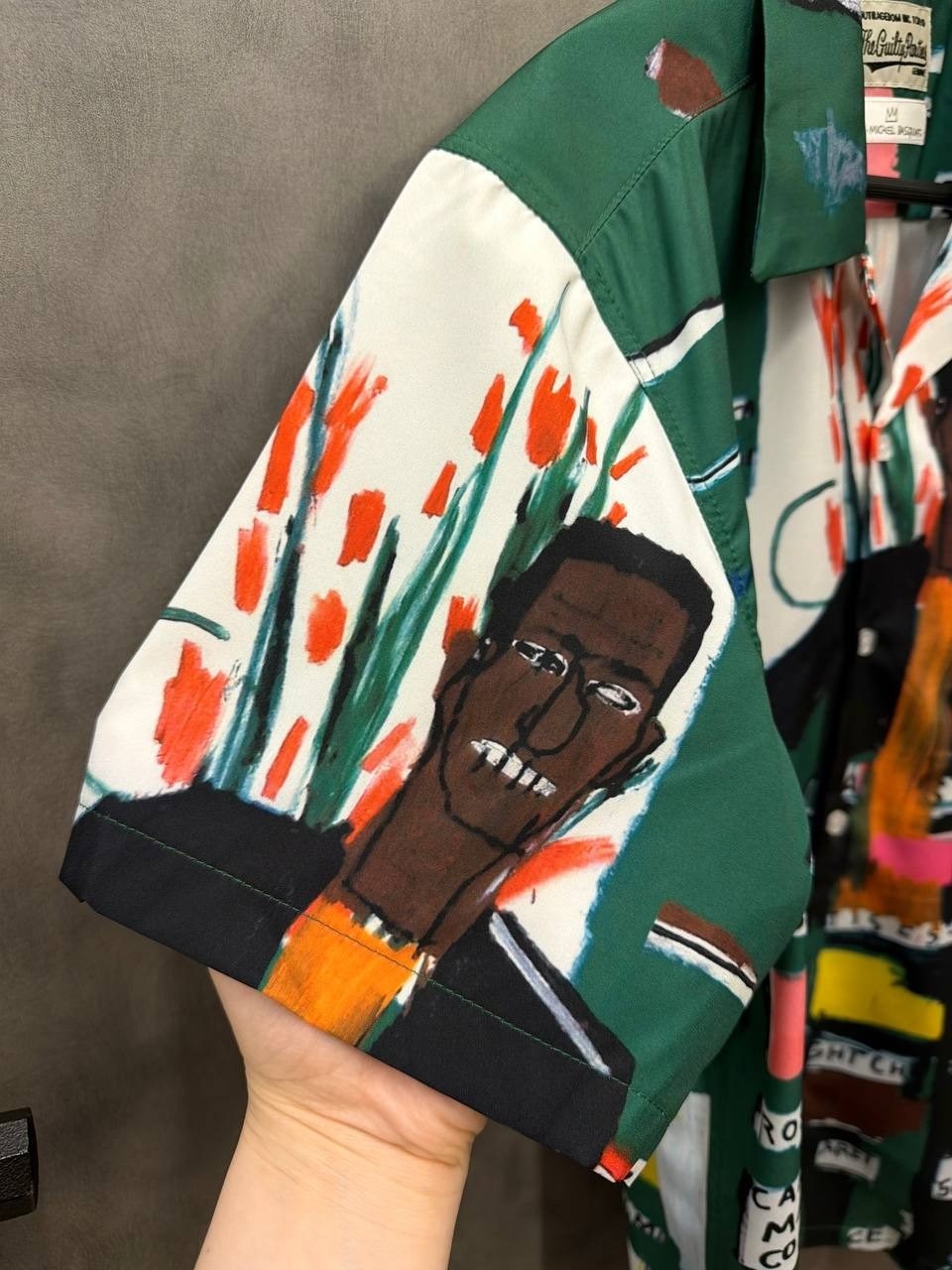 рубашка с принтом,jean-michel basquiat s/s hawaiian shirt,рубашка с принтом мужская,рубашки wacko maria,wacko maria jean-michel basquiat type 4 hawaiian shirt