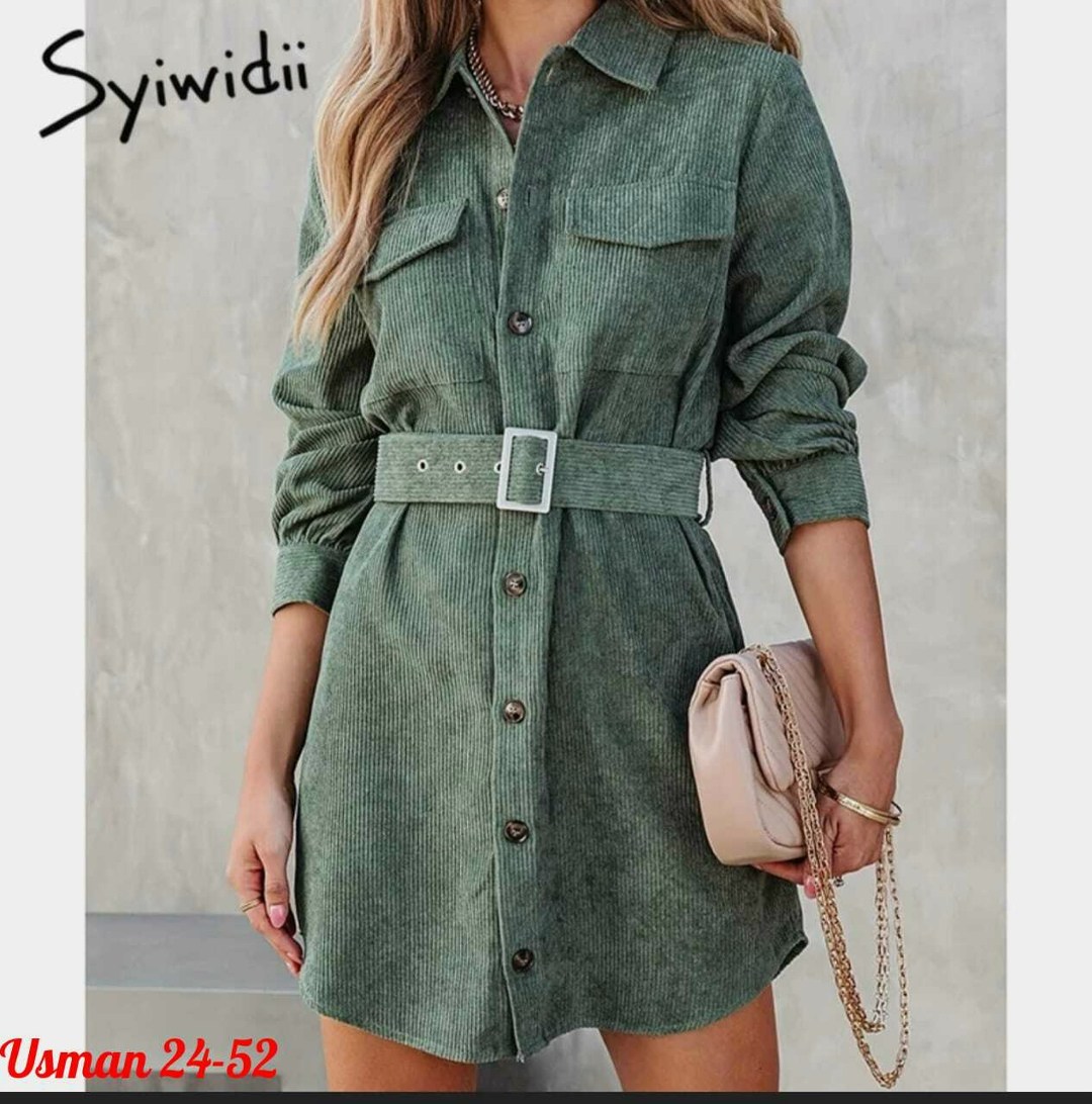 платье рубашка женское,платье рубашка с поясом, ,вельветовое платье рубашка декор,платье рубашка