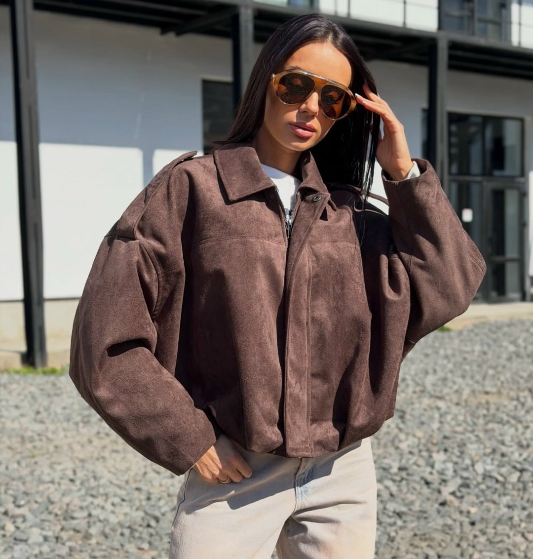 куртка замшевая,куртка замшевая женская,куртка-бомбер из искусственной замши zarina,куртка свободного кроя,куртка из искусственной замши